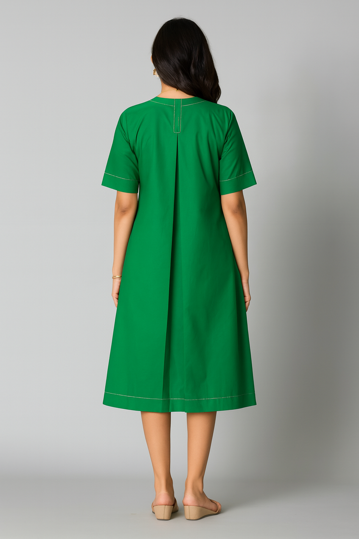 DENVER - THE GREEN STITCH DRESS