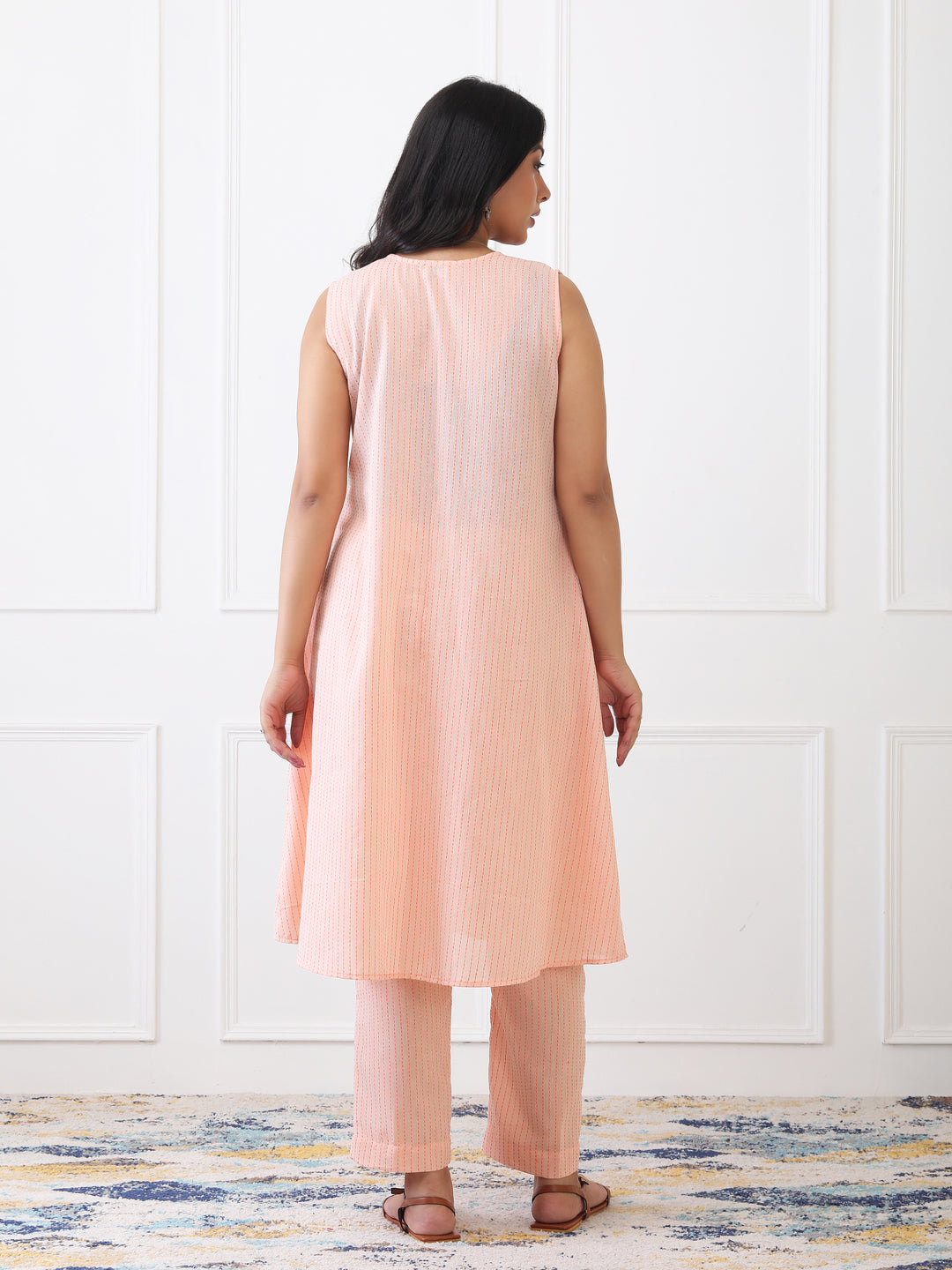 PEACH IKAT BOOTI SET