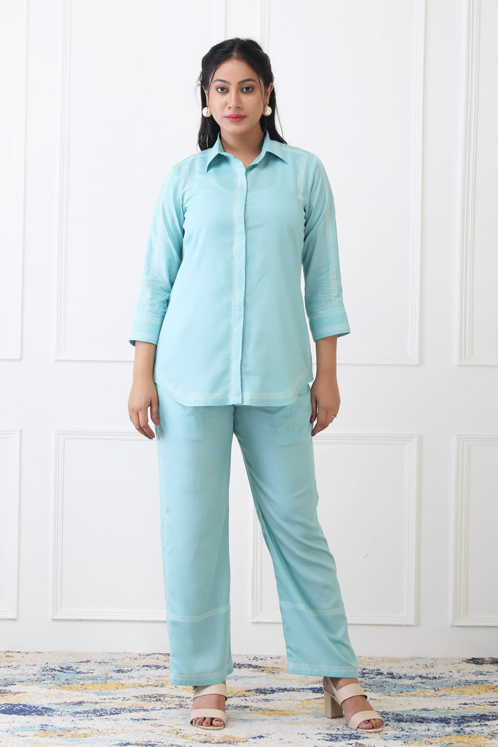Eira Aqua Blue Co-ord Set