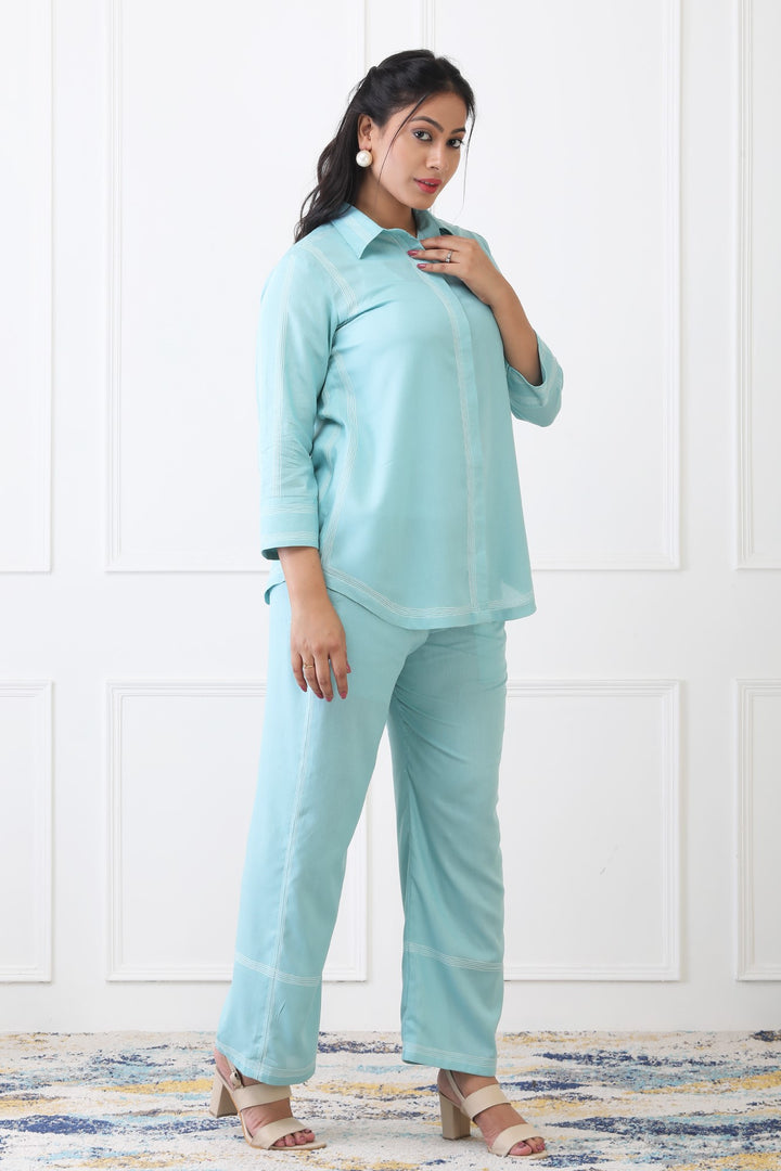 Eira Aqua Blue Co-ord Set