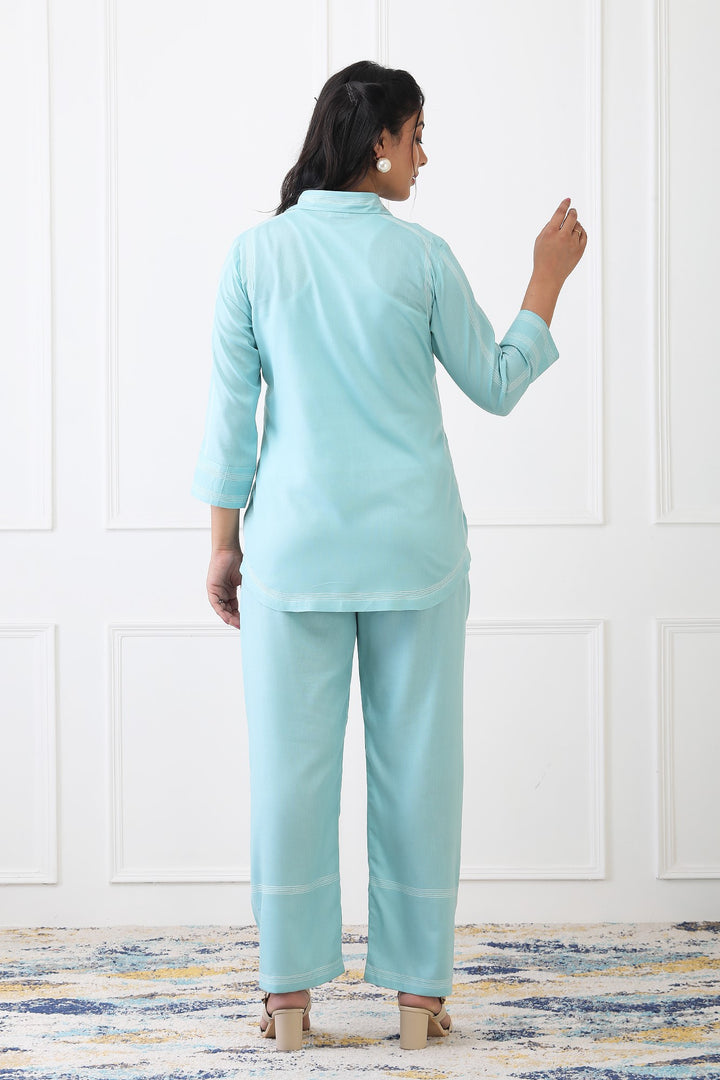 Eira Aqua Blue Co-ord Set