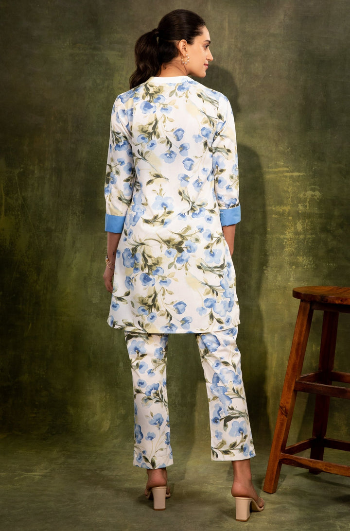 BLUEBELL- Co-ord set in printed cotton poplin