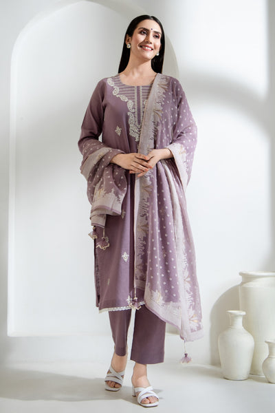 Nazneen - Embroidered Cotton Linen Set