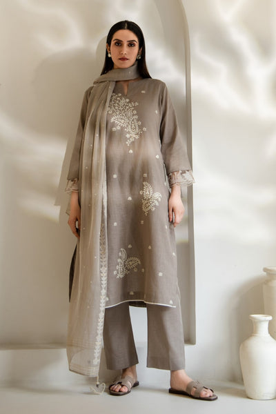 Ziya - Embroidered Cotton Linen Set