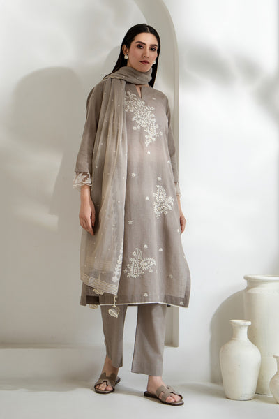 Ziya - Embroidered Cotton Linen Set