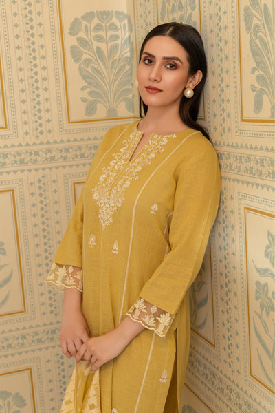 Saira - Embroidered Cotton Linen Set