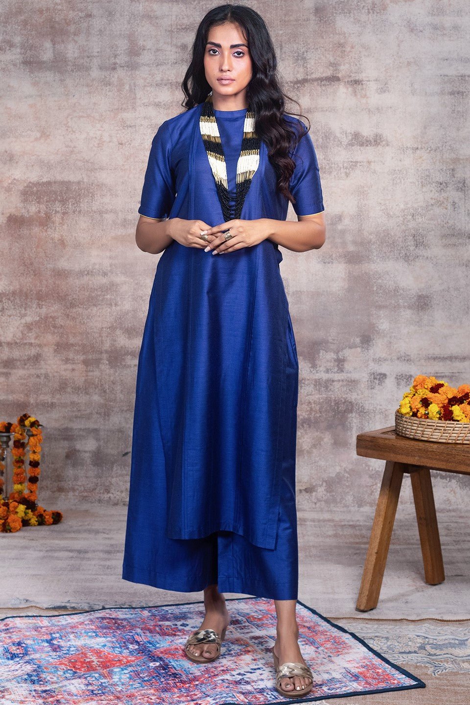 PARZANA - Royal Blue Cotton Co-ord Set