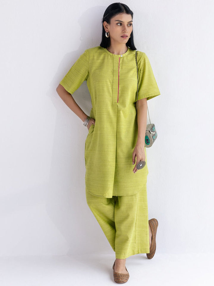 FALGUNI- Green Indian Co-ord Set in cotton