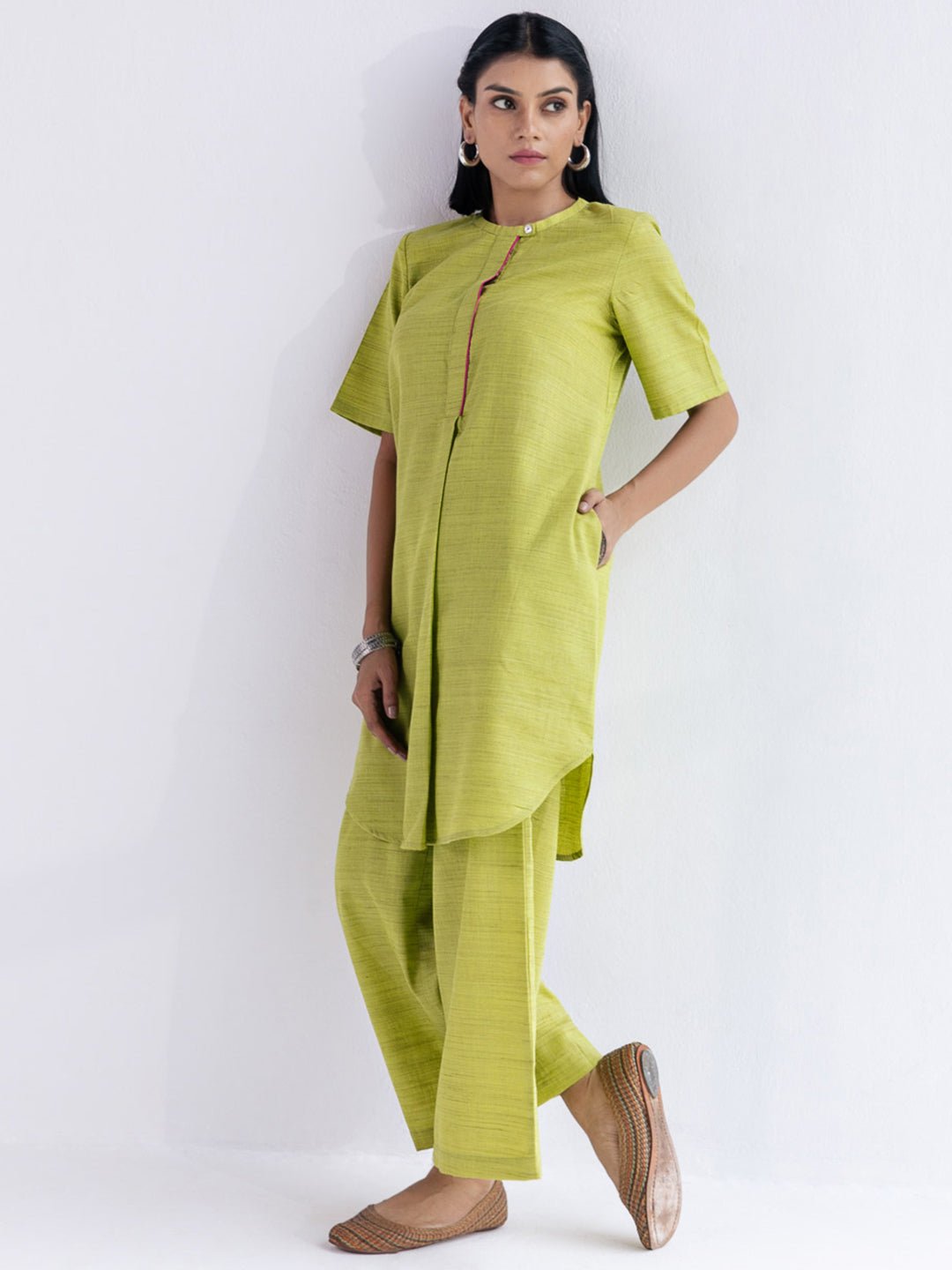 FALGUNI- Green Indian Co-ord Set in cotton