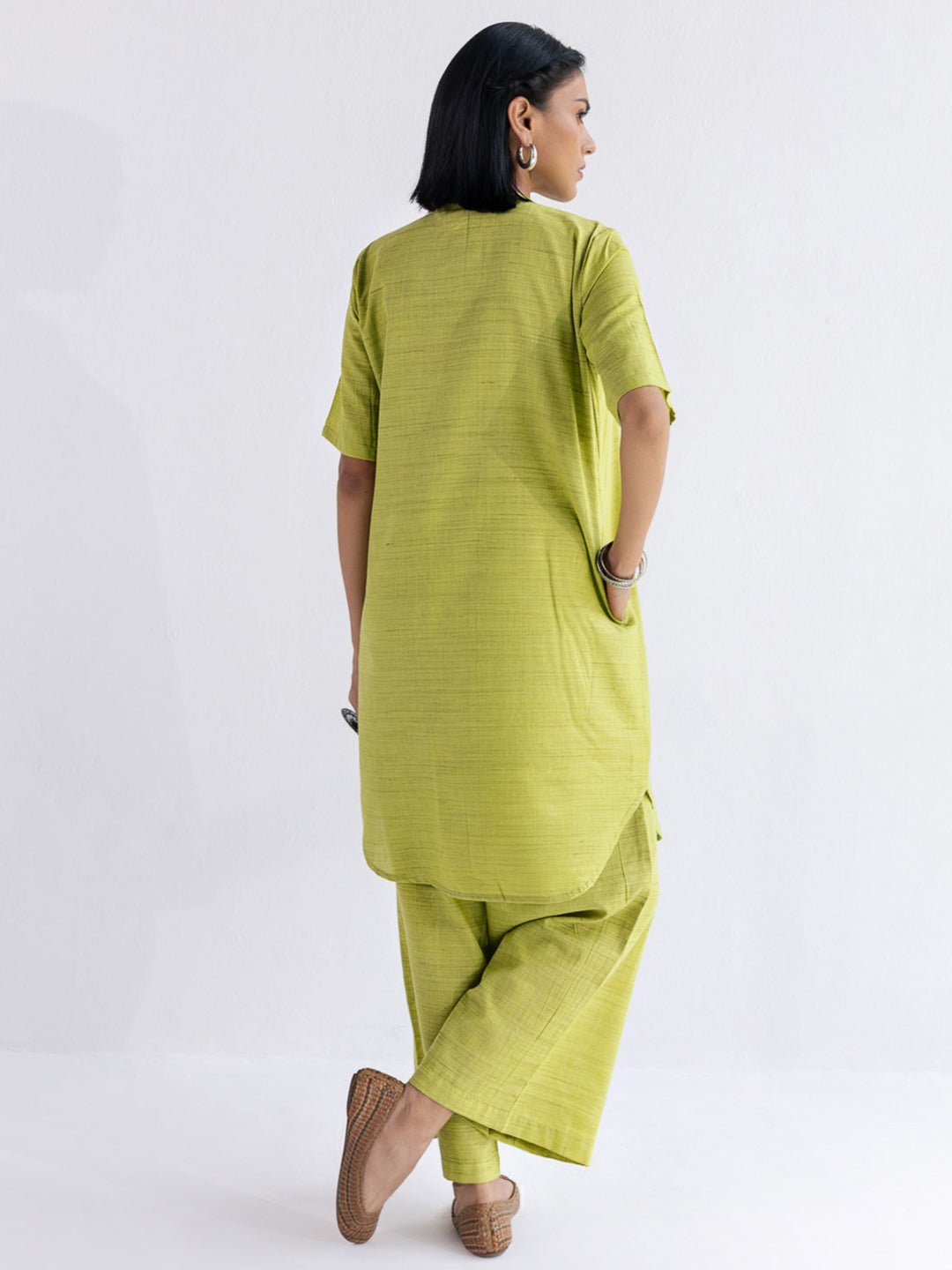 FALGUNI- Green Indian Co-ord Set in cotton